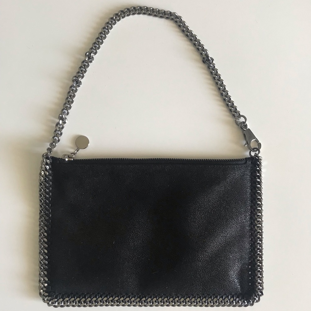 Stella Mccartney Black Falabella Shaggy Deer Purse